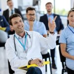 Healthcare professionals participating in mentorship programs